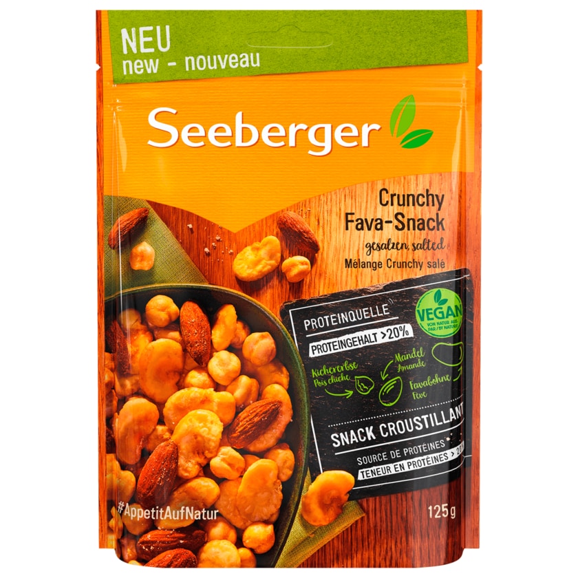 Seeberger Crunchy Fava Snack gesalzen vegan 125g